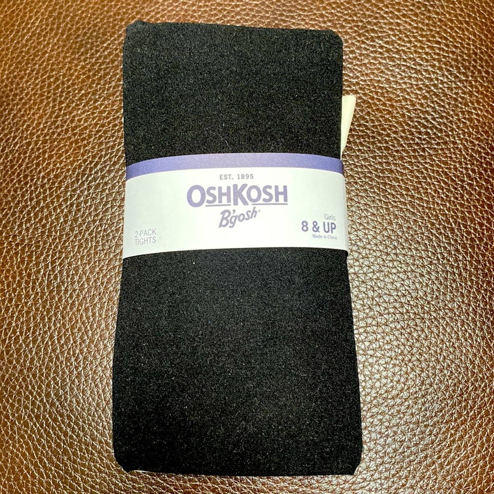 Oshkosh B’gosh brand new 2pack girl’s tights (black & off white) for 8 & UP